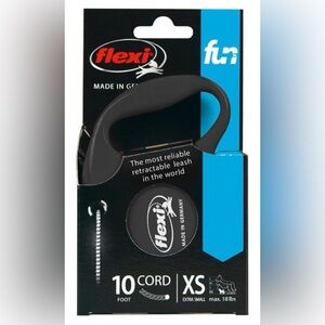 Flexi Fun Retractable 10ft Black Dog Leash Size Xtra Small 0 to 18 lbs. in VGC